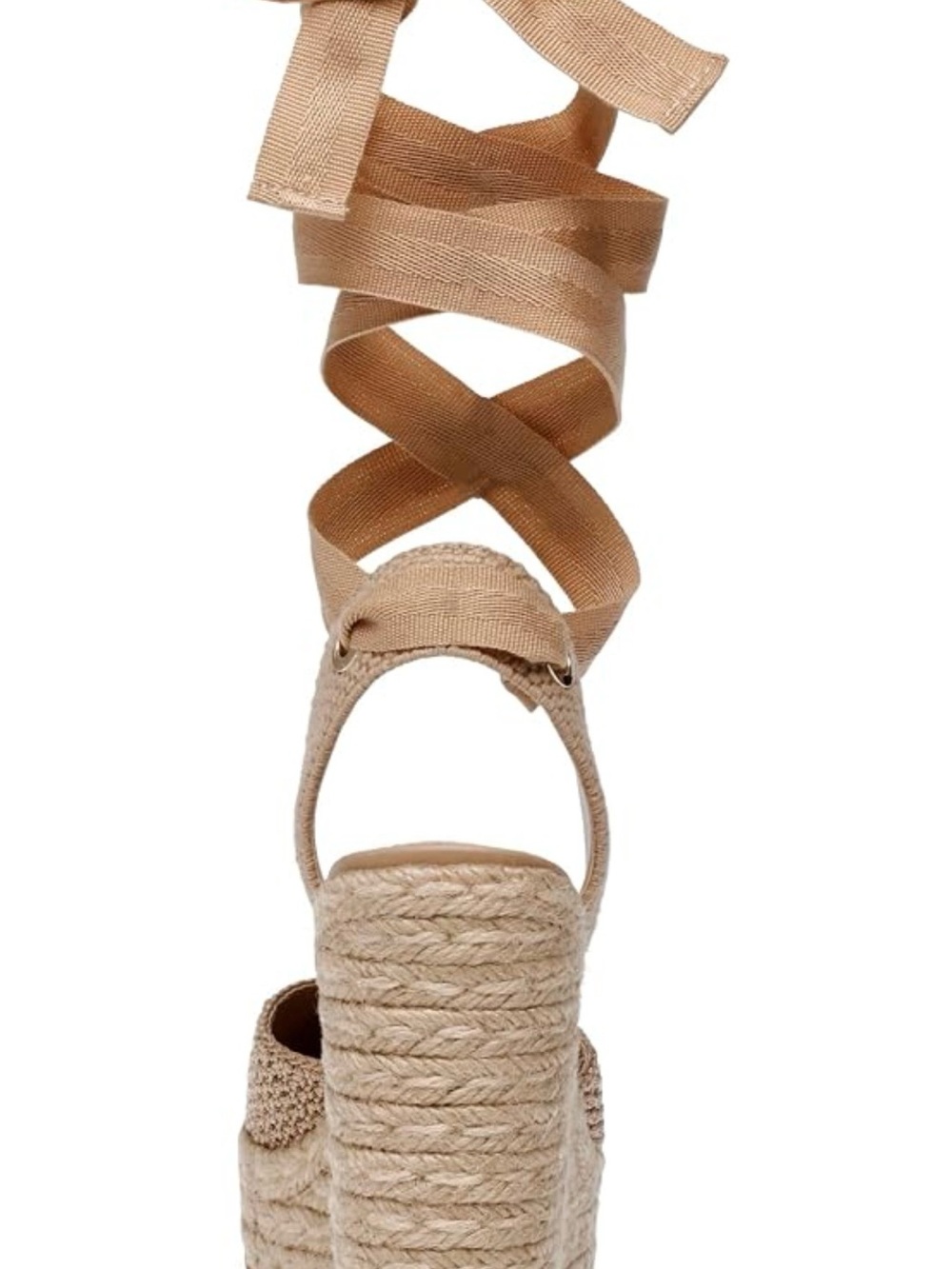 Steve Madden Tan Espadrille Wrap Wedge Sandals Steve Madden womens Locket - Picture 3 of 4